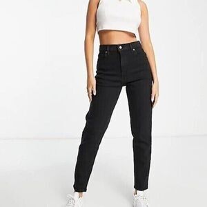 NWT Levis Jeans High Waisted Mom Jeans 28 Black Cotton Hemp Tapered 90s Y2K Punk